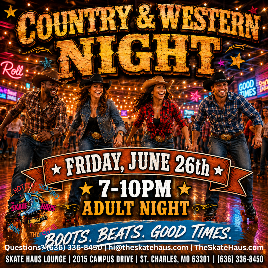 Country & Western Skate — Friday, June 26th, 7-10 PM